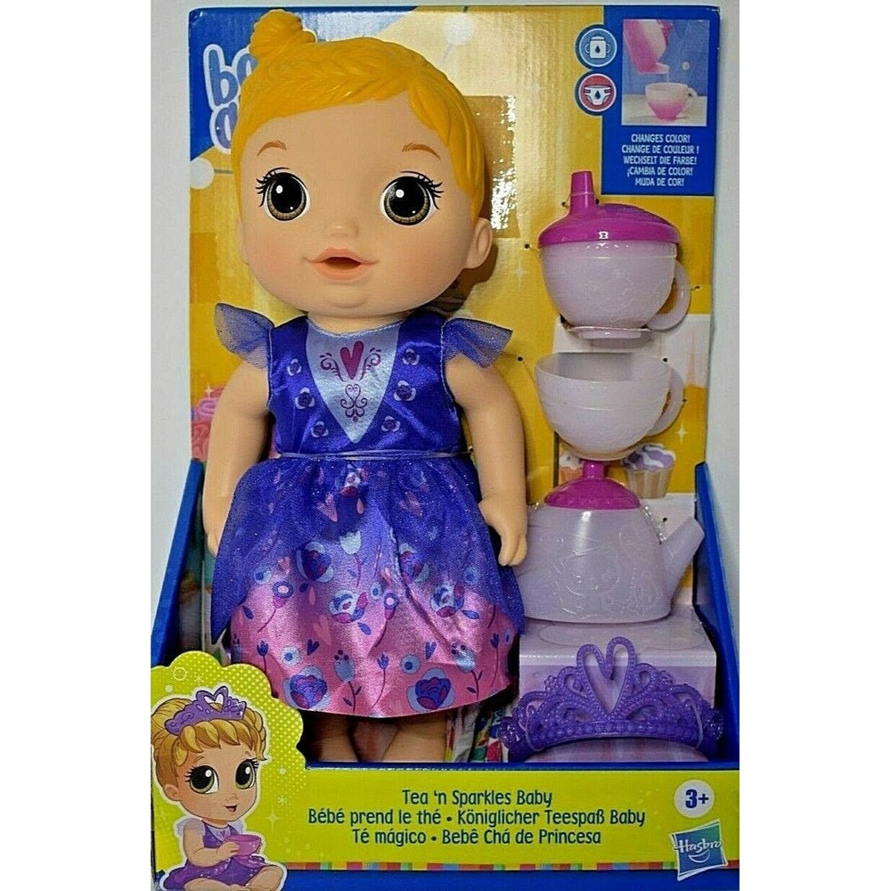 Baby Alive Tea n' Sparkles Blond Doll w/ Tea Set